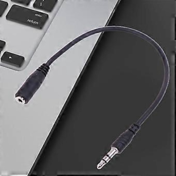Forgylt 3,5 mm hann til 2,5 mm hunn stereo lydkontakt adapterkabel