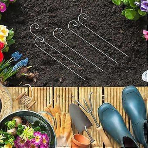 20 stk. hyrdekroge til udendørs høje havestativer metalskilte blomsterpinde til blomsterarrangementer hængende planter lanterner