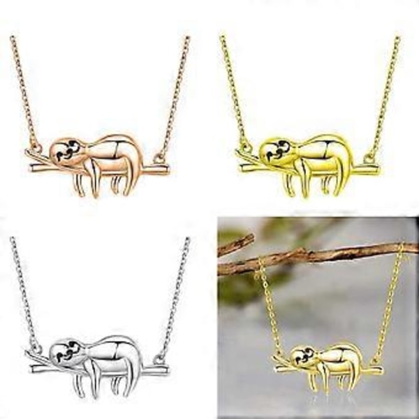 Stilfullt djurformat hängsmycke Lättviktslegering Choker Charm Justerbar kedjelängd Perfekt för daglig användning (Silver)