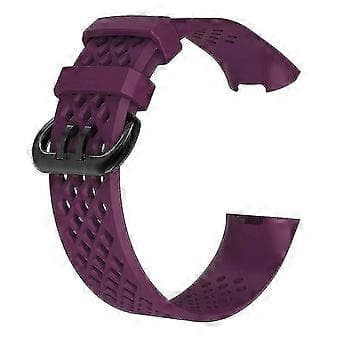 Armband kompatibelt med Fitbit Charge 3 (lila)