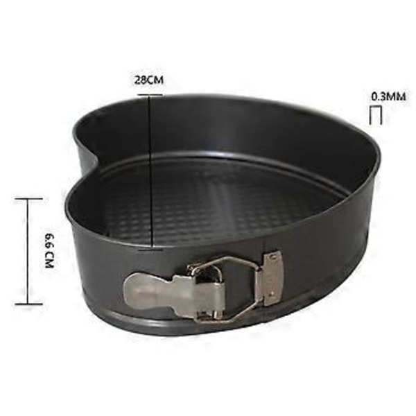 Mini Hjertebageform Hjerte Springform Lille, Non-stick Belagt, Lækagesikker, Bageform