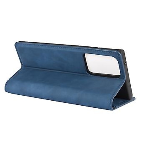 Magnetisk Suge-Læder TPU-Etui til Galaxy Note20 Ultra (Mørkeblå)