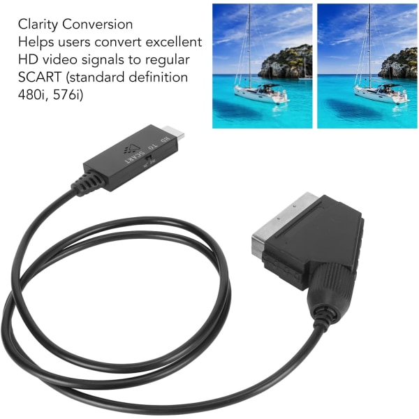 HDMI vs Scart, HDMI vs Scart Konverteradapter HDMI vs Scart Videoadapter, for TV-er VHS VCR-er DVD-opptakere