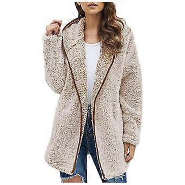Höst och Vinter Ny Casual Enfärgad Kavaj med Slag och Lång Ärm (3XL aprikos)