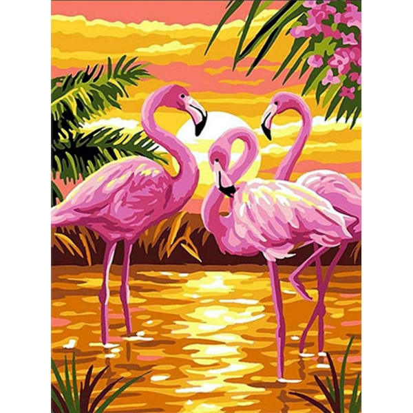 Timanttimaalaus DIY 5D Full Drill Diamond Art Flamingo Kuvio D