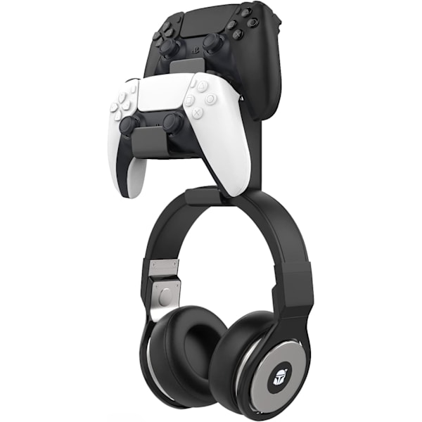 Veggmontering for alle universelle headset, dobbel spillkontroller og headset-holder for Xbox One, Xbox 36