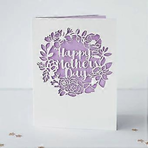 Glad Mors Dag och Blomsterkrans Metallstansar Schablon DIY Scrapbooking Prägling Verktyg Papperskort Album Mall Form Dekoration Hantverk