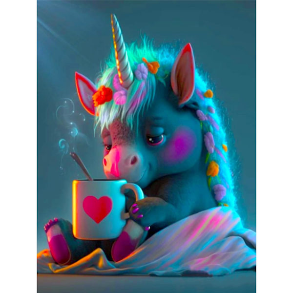 Timanttimaalaussetti, Baby Unicorn 5D DIY Timanttimaalaustaide Cr