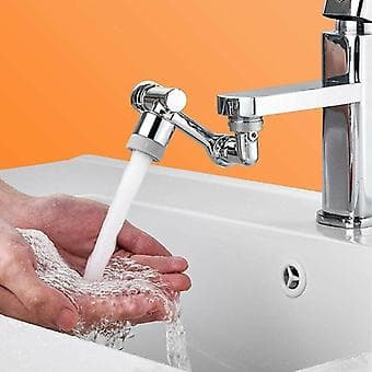 1080 Graders Drejelig Luftblander Hane, Køkkenhane Spray med 2 Spraytilstande, Universal Solid Messing Dyses Hane Tilbehør, Hane Luftblander til Badeværelsesvask