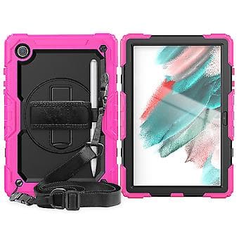 Tablet Etui til Samsung Galaxy Tab A8 10.5 2021 X200 / X205 (Sort  Rød Rose)