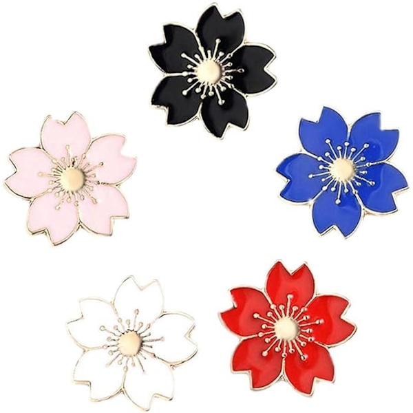 5 st Alloy Brosch Blom Brosch Pin Körsbärsblommor Söt Bröst P
