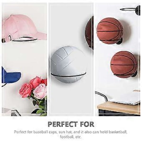 Basketbollhylla i järn, portabel basketbollhållare, väggmonterat bollställ
