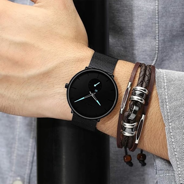 Herreure Ultra-Tynd Minimalistisk Vandafvisende - Mode Håndleds Ur