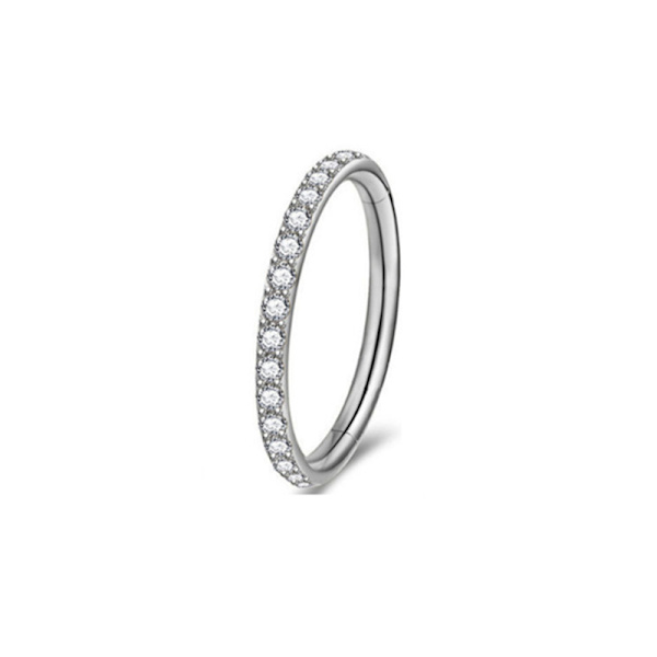 1 stk. sæt argent blanc 1.2 * 8mm diamant øreringe cartil