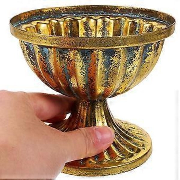 Metallvas i europeisk stil Urnvas Bröllopsbordsdekoration Blomsterarrangemang Vas Blomhållare