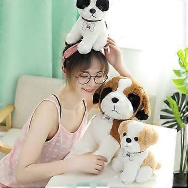 Plush Hundedocka, Söta och Bekväma Fyllda Mjuka Djurkuddar, Dockor för Barnflickor, Sovunderlägg, Present (30cm noob)