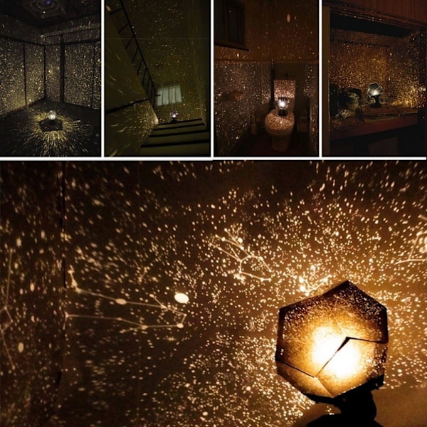 (Sort)DIY Planetarium Stjernehimmel Projektor Lampe Nattehimmel Li