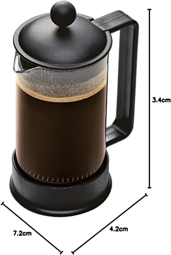 Fransk Press Kaffemaker - 3 Kopper - 0,35 L - Svart