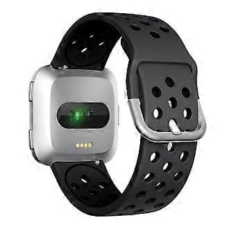 Metallspänne Silikon Smart Klockarmband Ersättning Kompatibel För Fitbit Versa/Versa 2