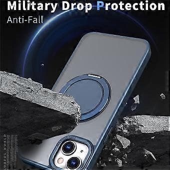 Kompatibelt magnetisk deksel for iPhone 14, kompatibelt med MagSafe ringstativ (OceanBlue)