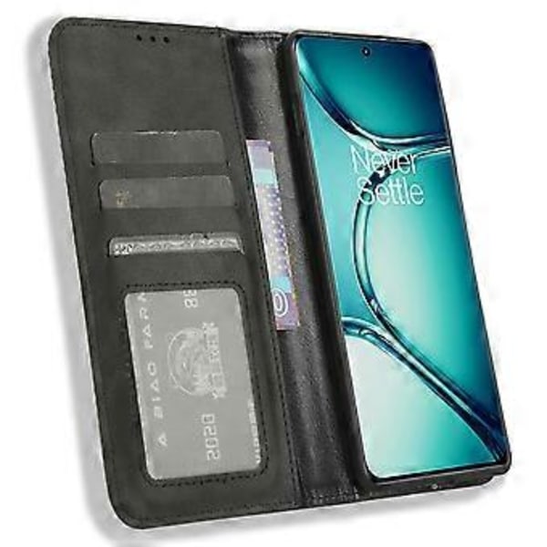 Retro PU-läderfodral för OnePlus Ace 2 Pro 5G, stötsäkert plånboksfodral med stativ (Stil D)