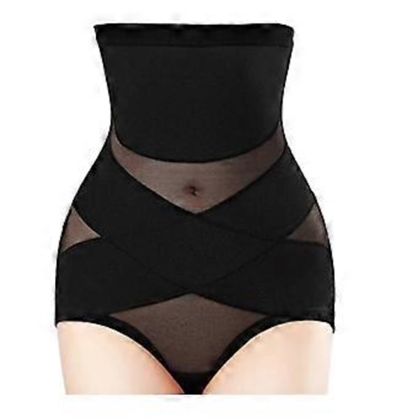 Cross Compression Abs Shaping Byxor Kvinna Ming Body Shaper Tummy Control Z (L Svart)