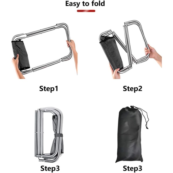 1PC Fällbar Campingpall - Mini Fällbar Utomhusstol - Portab