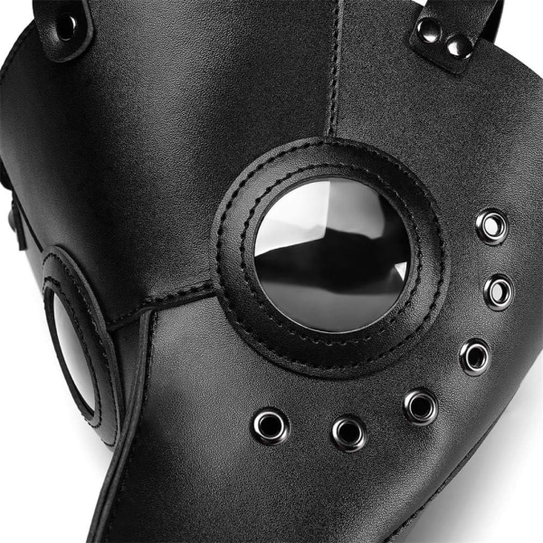 Pestlægemaske PU Læder Lang Næse Fuglenæb Steampunk Hallo