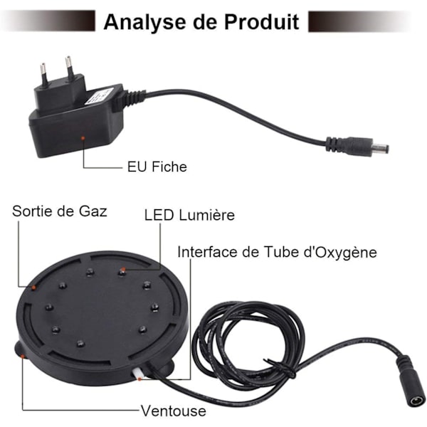 12 Multicolor RGB LED Akvarium Undervands Boble Lys Nat Hav/Multicolor Akvarium Luftsten Disk,