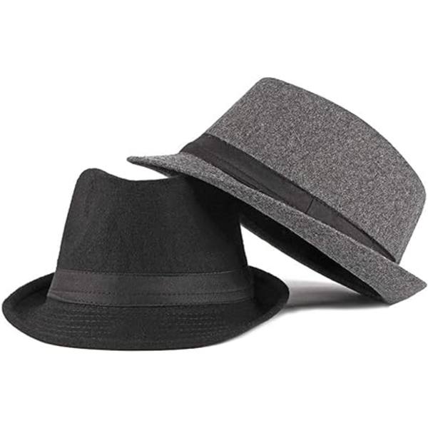 Vedenpitävä huopahattu Jazz-hattu Taitettava Trilby-hattu Retro-tyyli Rulla