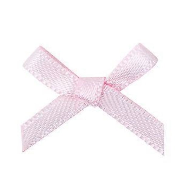 200 stk. satengbåndsløyfer håndarbeid fargerike minisløyfer dekorasjon liten sløyfeknute for sying, scrapbooking, DIY-håndverk blå (blå)
