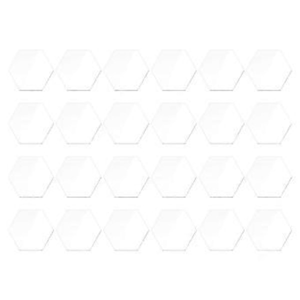24 STK Spejltrim Spejl Vægdekoration Geometri Spejl Klistermærker Spejl Vægklistermærke 3d Spejl Vægkunst Sekskant Vægklistermærke