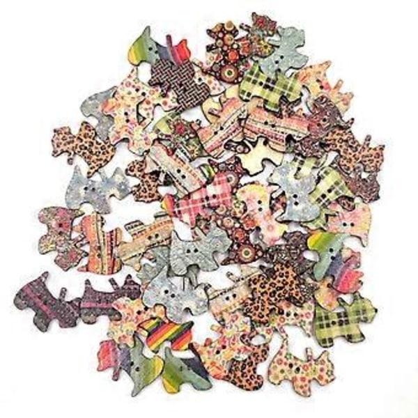 50 stk Retro Dekor Syknapper Jakke Knapper Håndlagde Knapper Barneknapper