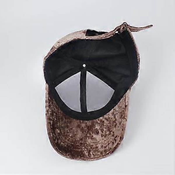 Baseballkasket til kvinder og mænd, unisex, lav profil, ensfarvet fløjl, hiphop, justerbar snapback truckerhat, streetwear, cyan (cyan)
