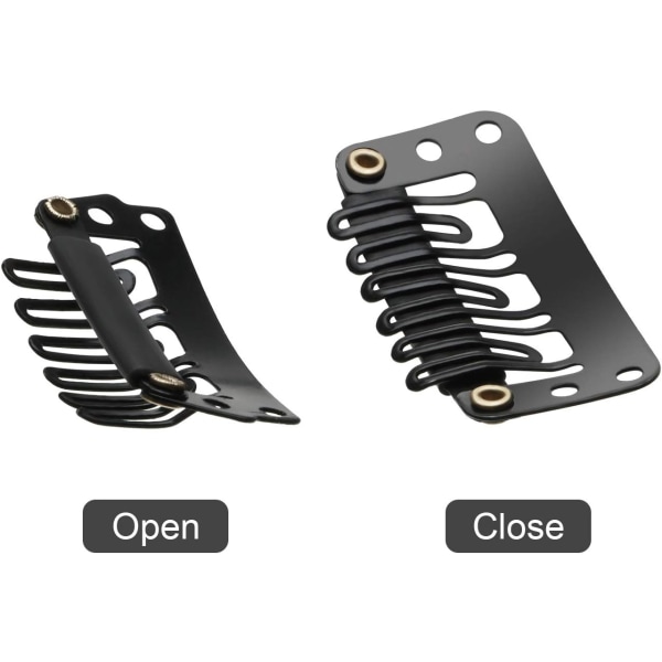 100 stk. parykclips U-formede metalclips rustfrit stål parykclips
