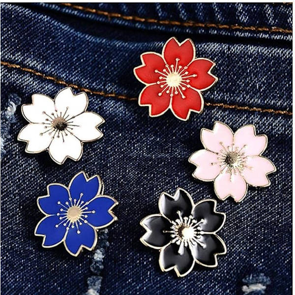 5 st Alloy Brosch Blom Brosch Pin Körsbärsblommor Söt Bröst P