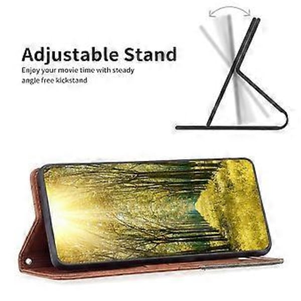 Mobilfodral för Samsung Galaxy S24 Ultra med Magnetiskt Stängning i PU-Läder och Kortfack (Stil D)