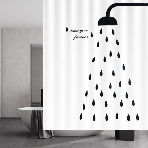 Duschdraperi 180x200cm, Snabbtorkande Duschdraperier, Mögelbeständig