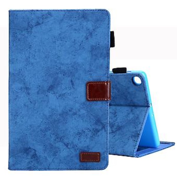 Lærtablettveske for Samsung Galaxy Tab A9 (Blå)