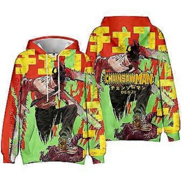 Chainsaw Man Anime Hættetrøje Hættetrøjer Til Mænd Kvinder Langærmet Pullover Sweatshirt Toppe -NMAOV(M A)