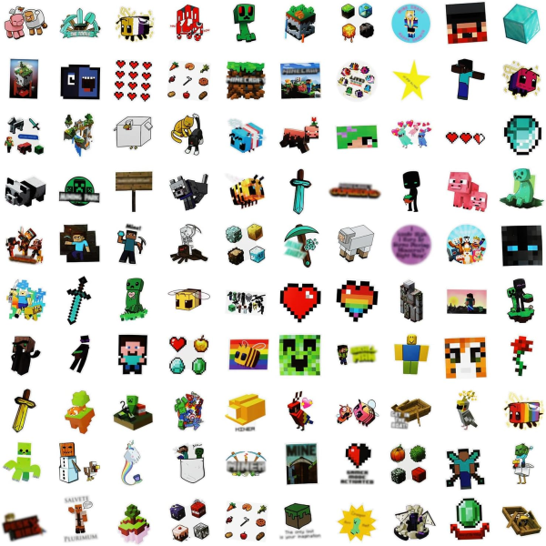 Minecraft Bombs klistermærker til bil (50 stk.) til bærbar computer, skateboard, guitar, bagage, vandflaske, telefon