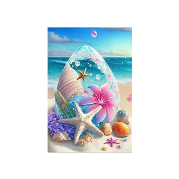 30x40 cm 5D Diamantmaleri DIY Fuld, Strandskaller amo