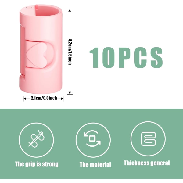 (Pink) Bed Sheet Clips,10PCS Cylindrical Non-slip Plastic Bed She