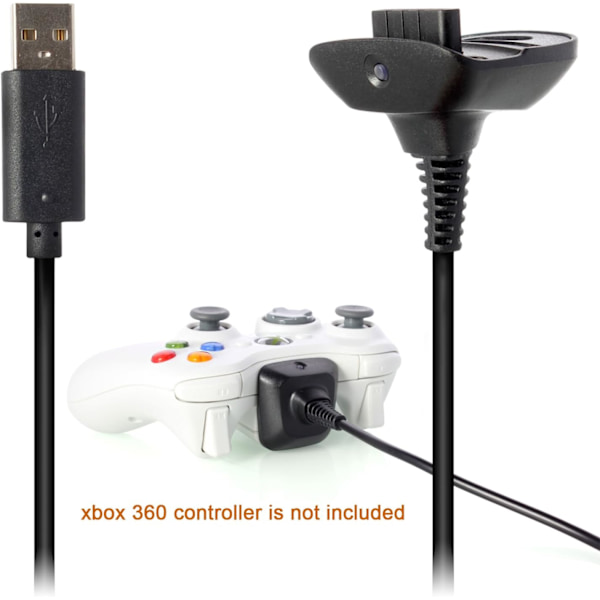 Xbox 360 -langaton ohjain -kaapeli USB-kaapelin pituus 150 cm - Musta