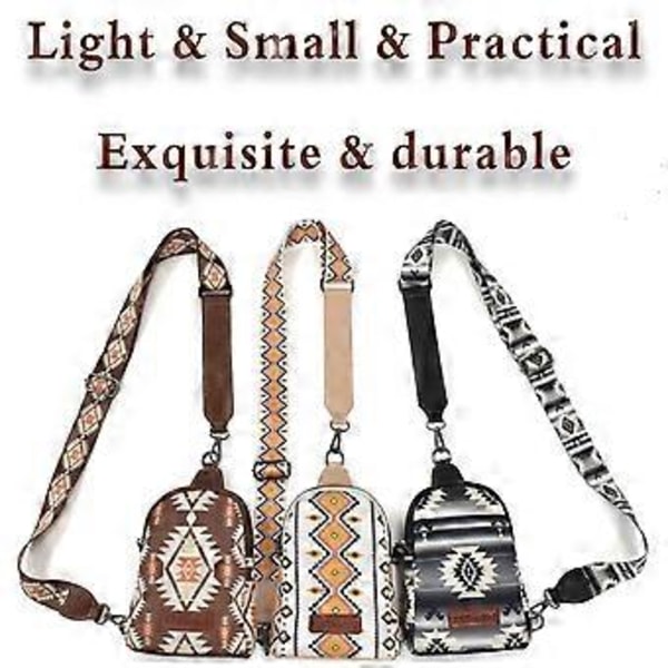Crossbody Sling Vesker for Kvinner Crossbody Veske med Avtakbar Stropp (svart)