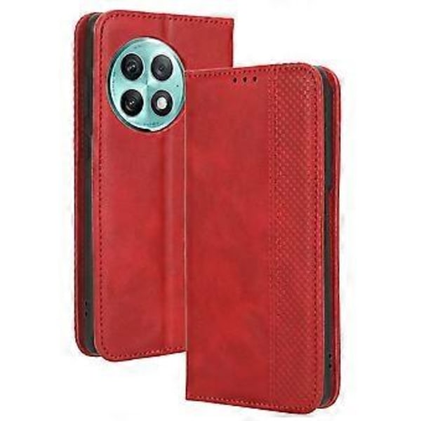 Retro PU-läderfodral för OnePlus Ace 2 Pro 5G, stötsäkert plånboksfodral med stativ (Stil B)