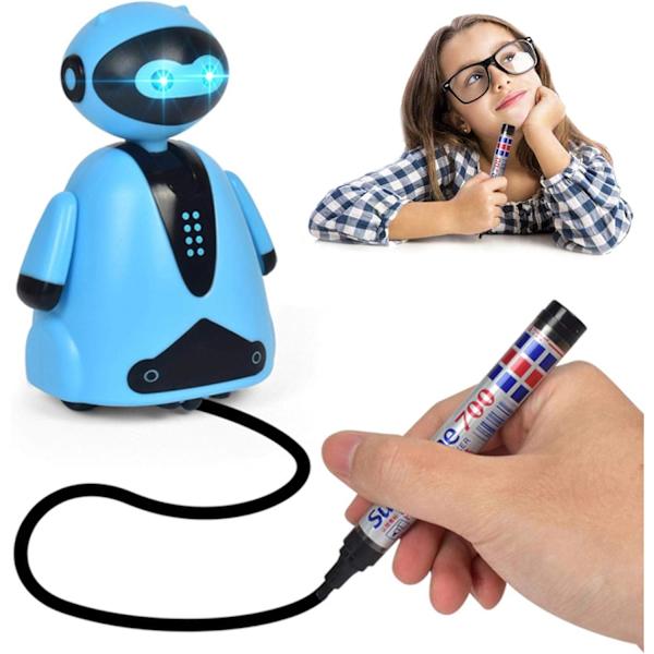 Spåra Smart Pen, Mini Magic Pen Induktiv Robotleksak, Induktiv Drawbot Leksak för Barn, Följ Bl