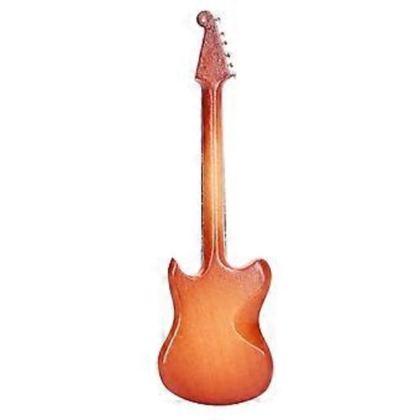 5.9in Mini Gitarr Modell Delikat Miniatyr Musikinstrument Gitarr Modell Kaffe med Guldrep