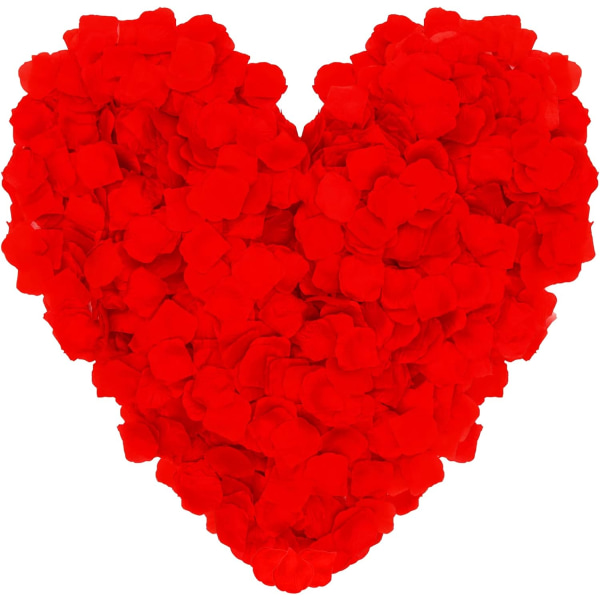 3000 Pack konstgjorda röda rosenblad - rosenblad - för Valentin