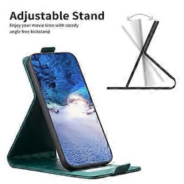 BF30 Fodral för Samsung Galaxy S23 Ultra Vertikalt Flippställ Kortplatser Präglad Läder Telefonfodral (Stil C)